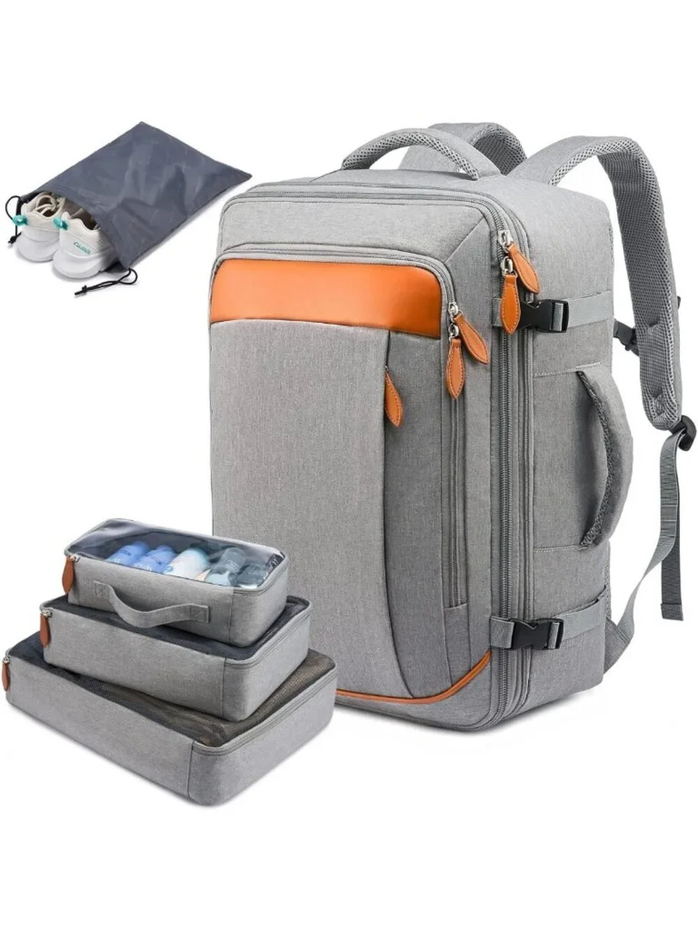 Extra Large 45L Travel Backpack for Men & Women, Airline Approved, Water